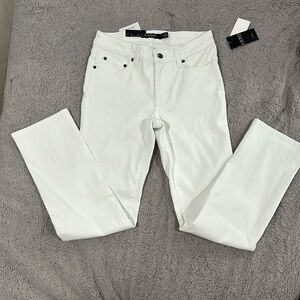 Ralph Lauren mid rise straight leg jeans in white size 4p